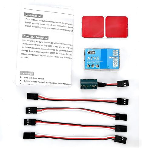 Flight Controller Stabilizer, RC Flight Controller, F50A 3-Axle Gyro A3 V2 Flight Controller Stabilizer System for RC Fixed-Wing Airplane, RC Model Vehicle Parts & Accs Suitable for Beginners in Saudi Arabia