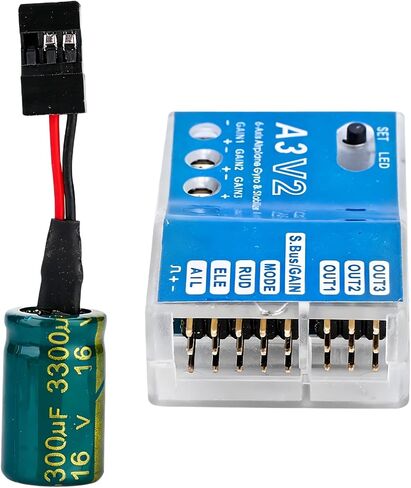 Flight Controller Stabilizer, RC Flight Controller, F50A 3-Axle Gyro A3 V2 Flight Controller Stabilizer System for RC Fixed-Wing Airplane, RC Model Vehicle Parts & Accs Suitable for Beginners in Saudi Arabia