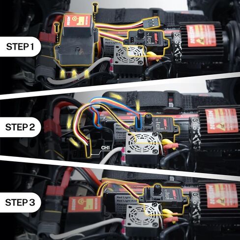 Hosim RC Car Gyro Module Tuned Rated Gyros with Aluminum Case for RC Car Truck Boat (GY-V1) in Kuwait