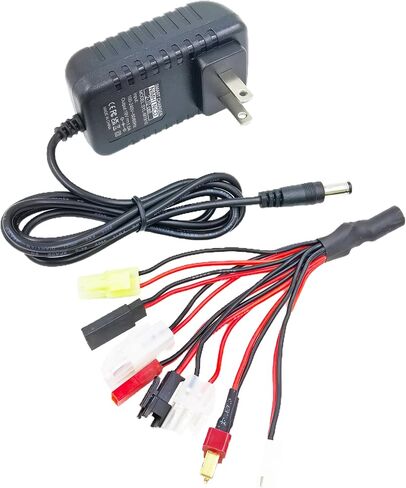 NiMH NiCd Battery Charger Universal RC Battery Charger for (2-10S) 4.8V 7.2V 8.4V 9.6V, RC Car Charger for Traxxas Battery Pack 2.4V-12V,AC-DC Plug Charger, Airsoft Battery Packs in Saudi Arabia