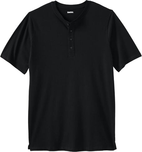 تي شيرت رجالي من KingSize كبير وطويل Shrink-Less™ خفيف الوزن Henley أطول طول تي شيرت Henley in Kuwait