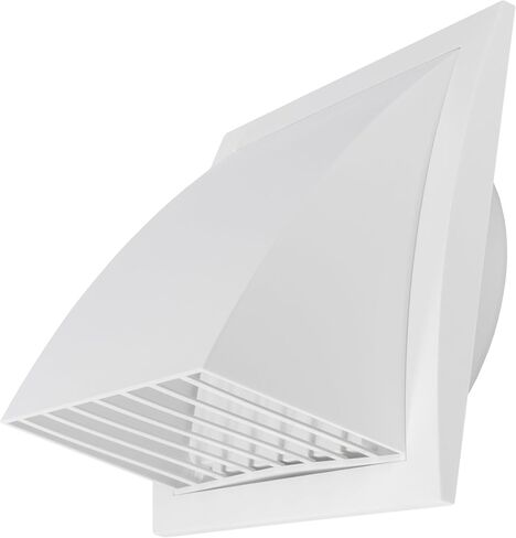 Vent Systems White 6" inch Exhaust Vent Cover - Dryer Vent Hood - Louvered Dryer Cover - Vent Hood Cap - One-Directional Plastic Air Supply Grille - Non Return Valve - Outlet Cowl Air Vent Grille in Saudi Arabia