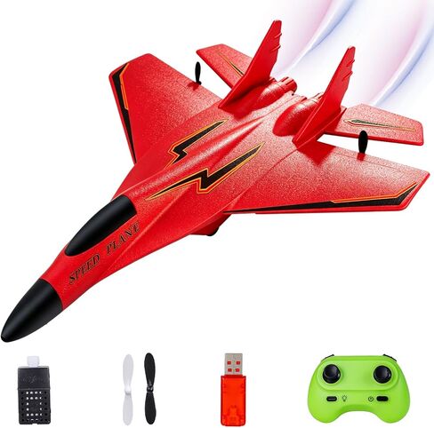 MAXBECK Remote Control Wireless Airplane Toy with Lights, Su-35 Rc Glider 2 Channel 2.4 GHZ Remote Control Planes, Outdoor Foam Rc Aircraft for Hobby Rc Airplanes in Saudi Arabia