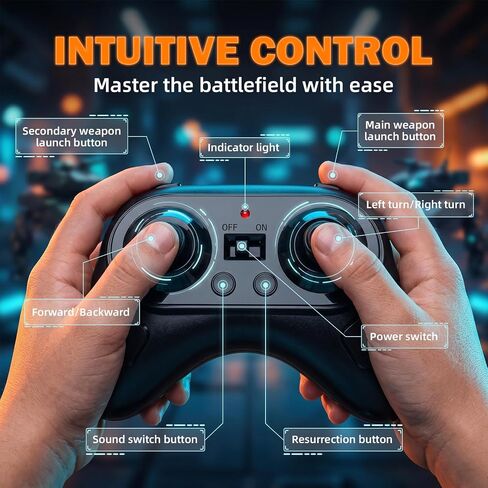 BLF FUN 2Pack Remote Control Battle Tank Toys with Laser Tag for Kid Boys in Saudi Arabia
