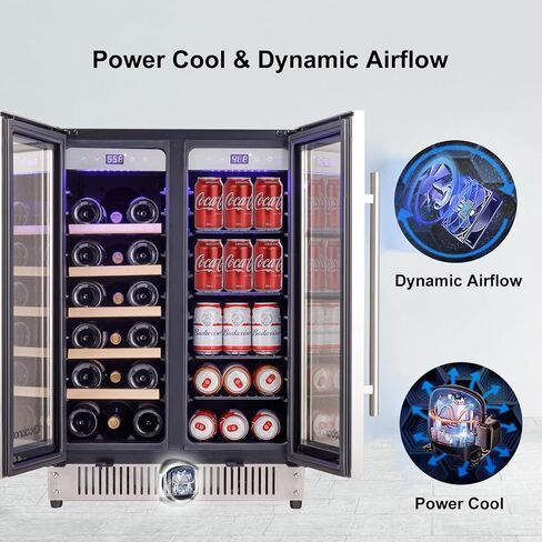 Cobalance Wine Chiller Electric, Wine Chillers Bucket for 750ml Red & White Wine or Some Champagne,Stainless Steel Single Bottle Iceless Wine Cooler,Kitchen Bar RV Wine Accessory,Gift for Wine Lovers in Kuwait