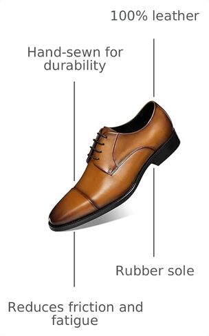 GIFENNSE Mens Leather Dress Shoes Mens Oxfords Formal Dress Shoes for Men in Kuwait