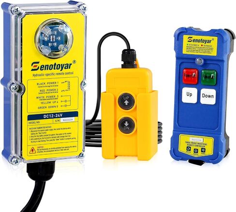 2 in 1 Crane Remote,Wireless Crane Remote 12-24V Wire Dump Trailer Remote Control Industrial Controller Hoist Truck Up-Down Switch Control Station in Saudi Arabia