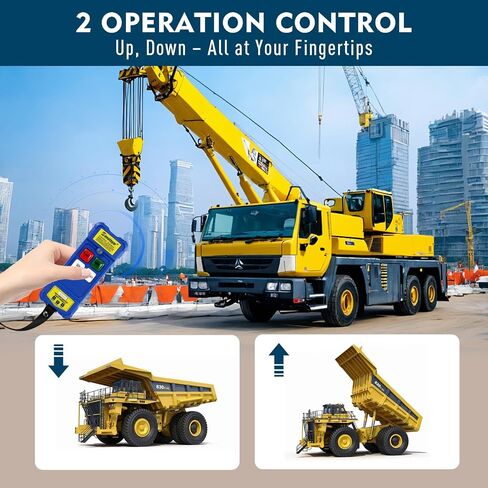 2 in 1 Crane Remote,Wireless Crane Remote 12-24V Wire Dump Trailer Remote Control Industrial Controller Hoist Truck Up-Down Switch Control Station in Saudi Arabia