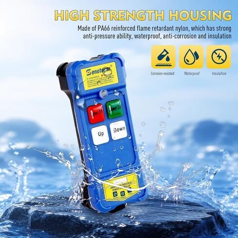 2 in 1 Crane Remote,Wireless Crane Remote 12-24V Wire Dump Trailer Remote Control Industrial Controller Hoist Truck Up-Down Switch Control Station in Saudi Arabia