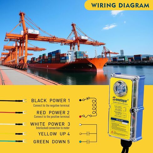 2 in 1 Crane Remote,Wireless Crane Remote 12-24V Wire Dump Trailer Remote Control Industrial Controller Hoist Truck Up-Down Switch Control Station in Saudi Arabia