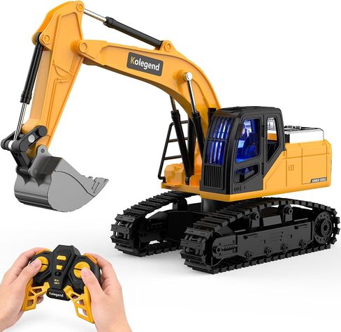 kolegend RC Dump Truck Toy for Kids, Remote Control Dump Truck with Working Dump Bed, 2.4GHz RC Construction Toy,Lights and Sound,Dual Batteries, 60-Min+ Playtime,Kids Ages 3-12,STEM Gift for Birthday in Saudi Arabia