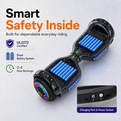 Hoverstar Hoverboard for Kids 7-12, Bluetooth & LED Lights, 2026 Upgraded in Kuwait