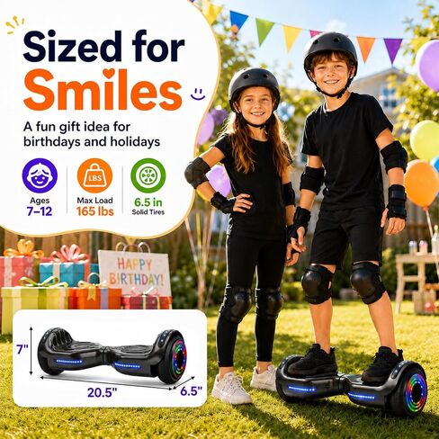 Hoverstar Hoverboard for Kids 7-12, Bluetooth & LED Lights, 2026 Upgraded in Kuwait