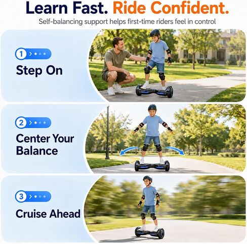 Hoverstar Hoverboard for Kids 7-12, Bluetooth & LED Lights, 2026 Upgraded in Kuwait