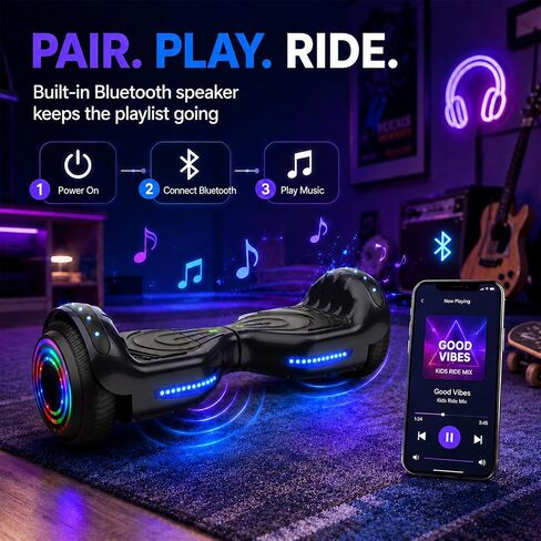 Hoverstar Hoverboard for Kids 7-12, Bluetooth & LED Lights, 2026 Upgraded in Kuwait