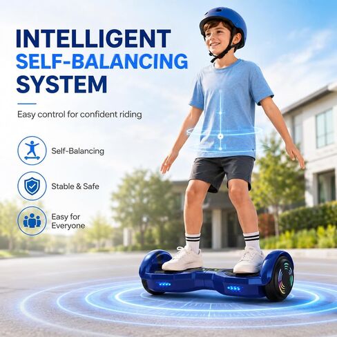 HOVERSTAR Hoverboards for a 7-12 Year Old, Bluetooth LED 2026 Upgraded in Kuwait