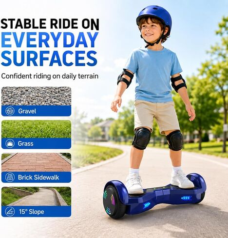 HOVERSTAR Hoverboards for a 7-12 Year Old, Bluetooth LED 2026 Upgraded in Kuwait