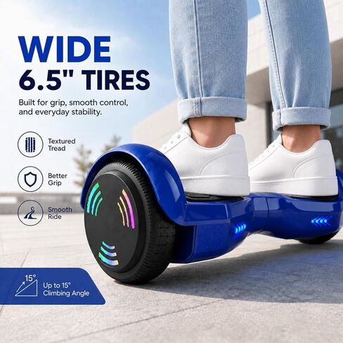 HOVERSTAR Hoverboards for a 7-12 Year Old, Bluetooth LED 2026 Upgraded in Kuwait