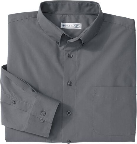 KingSize KS Signature Men's Big & Tall No Hassle Long-Sleeve Button-Down Dress Shirt - Big - 20 35/6, Rich Burgundy in Saudi Arabia