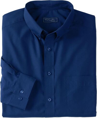 KingSize KS Signature Men's Big & Tall No Hassle Long-Sleeve Button-Down Dress Shirt - Big - 20 35/6, Rich Burgundy in Saudi Arabia