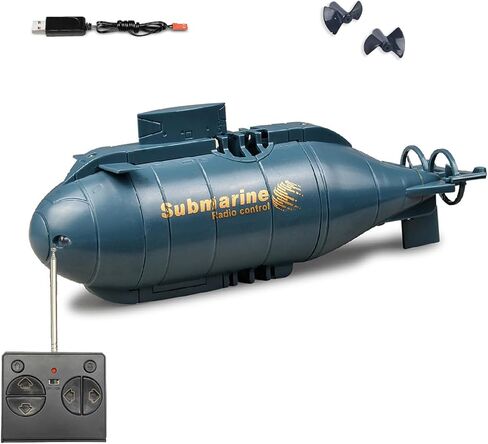 6CH High-Speed Mini Waterproof RC Diving Submarine for Kids, Black in Saudi Arabia