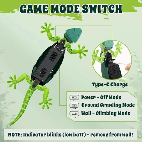 HYES Wall Crawler Gecko, Rechargeable Remote Control Robot Toys in Saudi Arabia