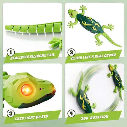 HYES Wall Crawler Gecko, Rechargeable Remote Control Robot Toys in Saudi Arabia