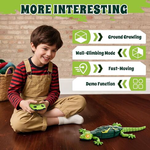 HYES Wall Crawler Gecko, Rechargeable Remote Control Robot Toys in Saudi Arabia