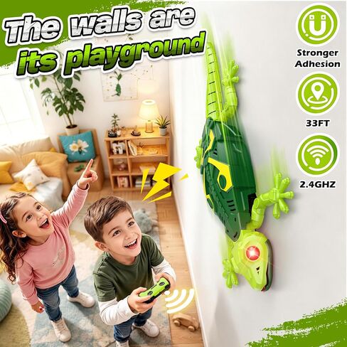 RC Wall Crawler Gecko, Wall Climbing Gecko Toy for Kids 360° Rotating in Kuwait