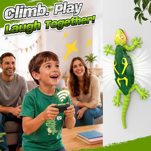 RC Wall Crawler Gecko, Wall Climbing Gecko Toy for Kids 360° Rotating in Kuwait