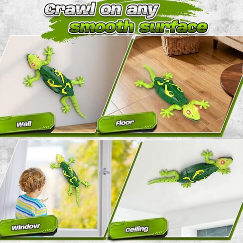 RC Wall Crawler Gecko, Wall Climbing Gecko Toy for Kids 360° Rotating in Kuwait