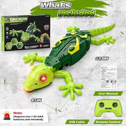RC Wall Crawler Gecko, Wall Climbing Gecko Toy for Kids 360° Rotating in Kuwait
