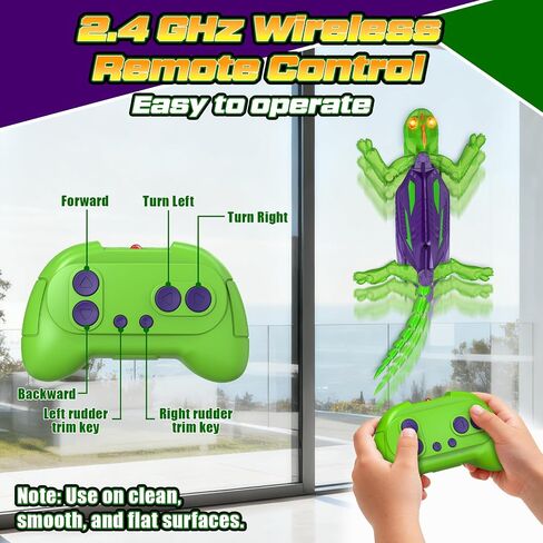 Wall Climbing Gecko, Glow-in-The-Dark Lizard Wall Crawler, Remote Control Lizard with LED Eyes, 360° Rotating Electric Reptile Robot for Floor and Wall, Christmas Birthday Gift for 3-8 Year Old Kids in Saudi Arabia