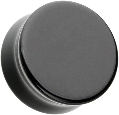 Covet Jewelry Flat Glass Natural Stone Double Flared Ear Gauge Plug in Kuwait