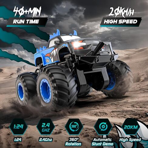 Remote Control Car, All Terrain Monster Truck Toys with Upright Driving in Kuwait