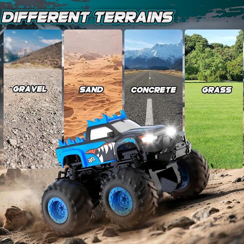 Remote Control Car, All Terrain Monster Truck Toys with Upright Driving in Kuwait