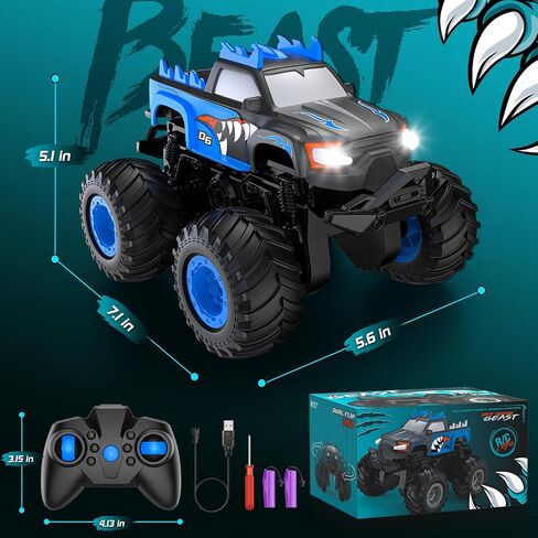 Remote Control Car, All Terrain Monster Truck Toys with Upright Driving in Kuwait