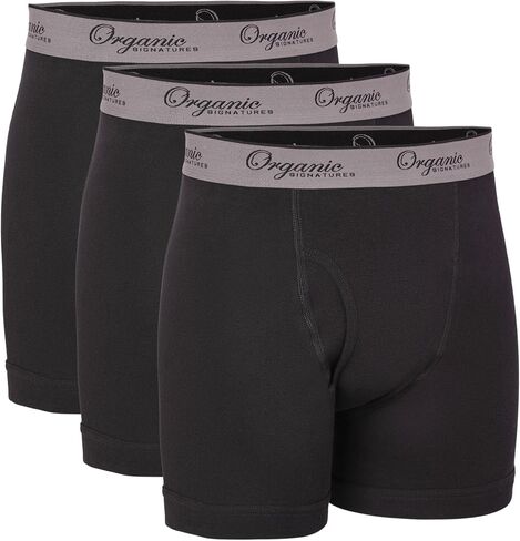 Organic Signatures 3-pack Soft Comfortable Mens 100% Organic Cotton Boxer Briefs in Saudi Arabia