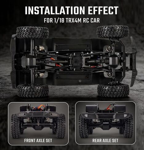 Trx4m Front and Rear Axles for 1/18 RC Upgrade Parts with Servo Mount & Links in Saudi Arabia