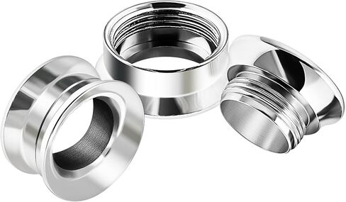 2PCS Steel Internally Threaded Double Flared Saddle Screw Stretcher Ear Tunnel Gauge Lobe Plug Piercing Jewelry Choose Sizes in Kuwait