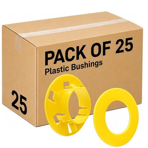 (25 Pack) Airmont Products AP-12033 Plastic Bushings for Metal Stud, Yellow, 1.3-Inch Hole, Corrosion and Rust Resistant, Protect Wire Insulation from Sharp Metal Edges, Enables Smooth Wire Pulling in Saudi Arabia
