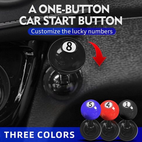 Push Start Button Cover, Joystick Car Starter Protector, Metal One-Touch Push to Start Accessorie (Black) in Saudi Arabia