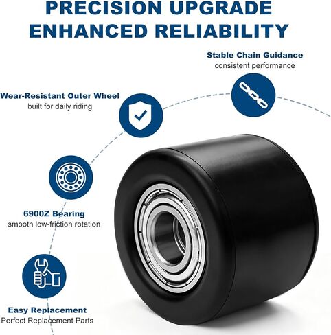 Chain Tensioner Guide Roller Pulley Compatible with Yozma in 10 in Kuwait