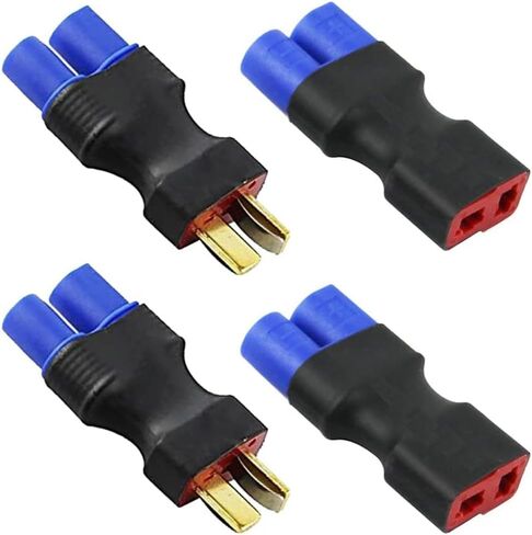 4pcs RC LiPo Battery Connector Adapter Compatible with EC3 to T Male Female Connectors ESC Charger in Kuwait