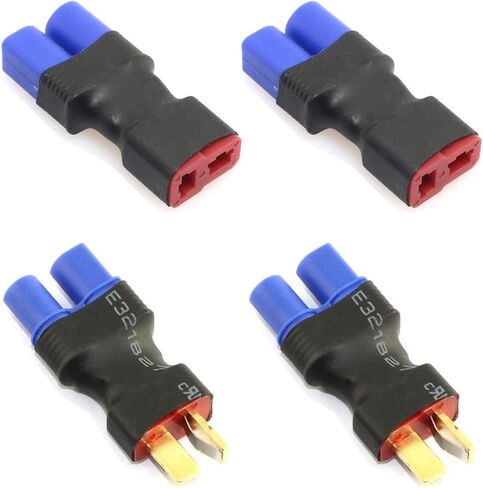 4pcs RC LiPo Battery Connector Adapter Compatible with EC3 to T Male Female Connectors ESC Charger in Kuwait