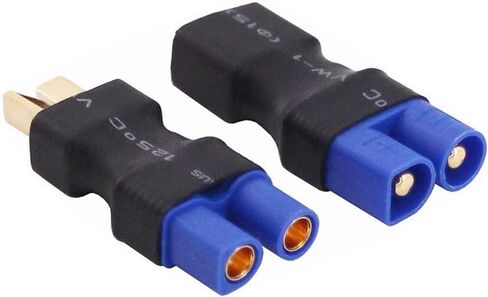 4pcs RC LiPo Battery Connector Adapter Compatible with EC3 to T Male Female Connectors ESC Charger in Kuwait