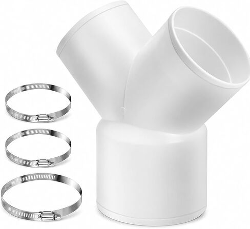 3 Way Y Shape Duct Connector Duct Splitter for Exhaust ABS Duct Connector Fan Dryer Vent Hose for 4 Inch Hose in Kuwait