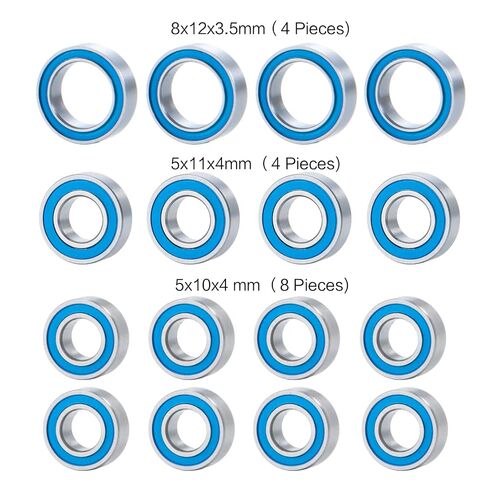16pcs Sealed Bearings Kit for Tamiya TT-02 TT-02D in Saudi Arabia