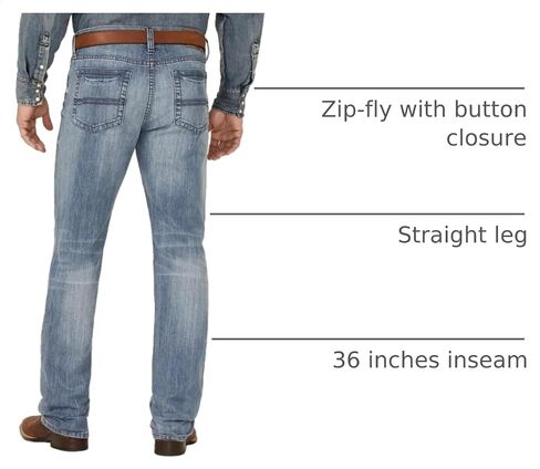 Cody James Men's Buckskin Light Wash Stretch Slim Straight Jeans Blue 33W x 36L in Saudi Arabia