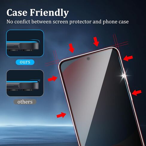 CHRINECY [4 Pack] 2Pack Privacy Screen Protector Compatible for Galaxy A04 with 2Pack Camera Lens Protector, 9H Hardness, Anti-Spy Tempered Glass Protector Film in Kuwait